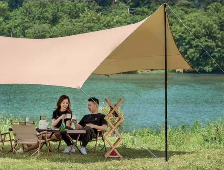 Mugod Tragbarer Sonnenschutz für Outdoor-Camping, regenfest, UV-Schutz, Strandüberdachung_voghion.com