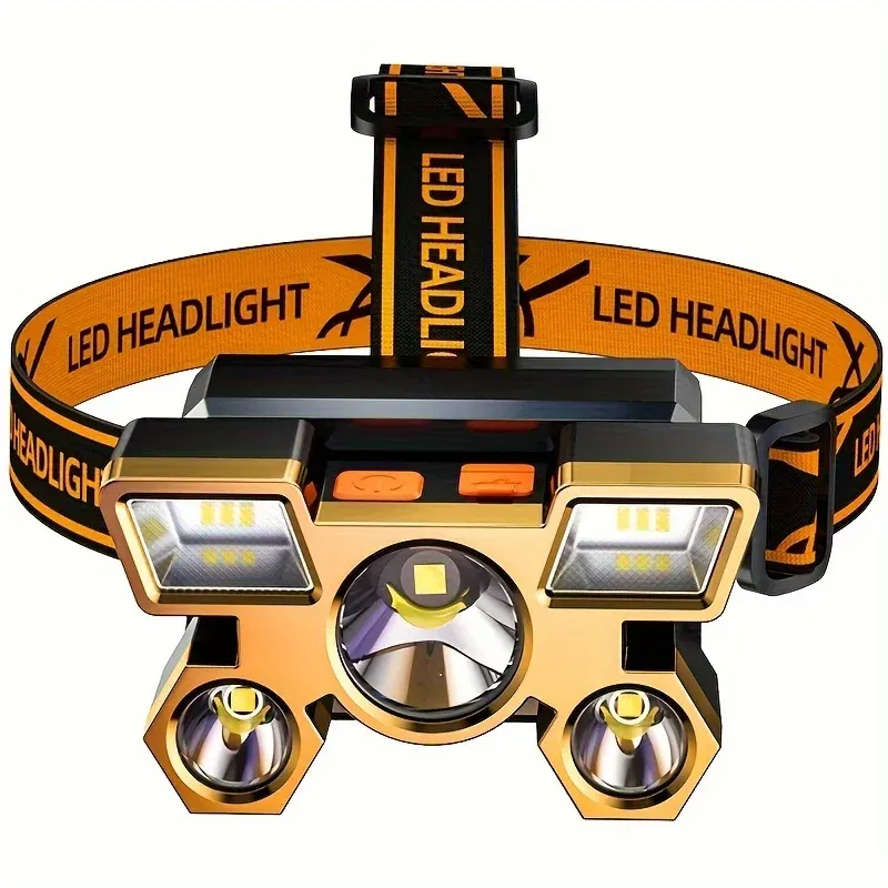1 Stück ultrahelle Scheinwerfer – langlebiger wiederaufladbarer Akku – geeignet für Camping, Laufen und Outdoor-Abenteuer-Design_voghion.com
