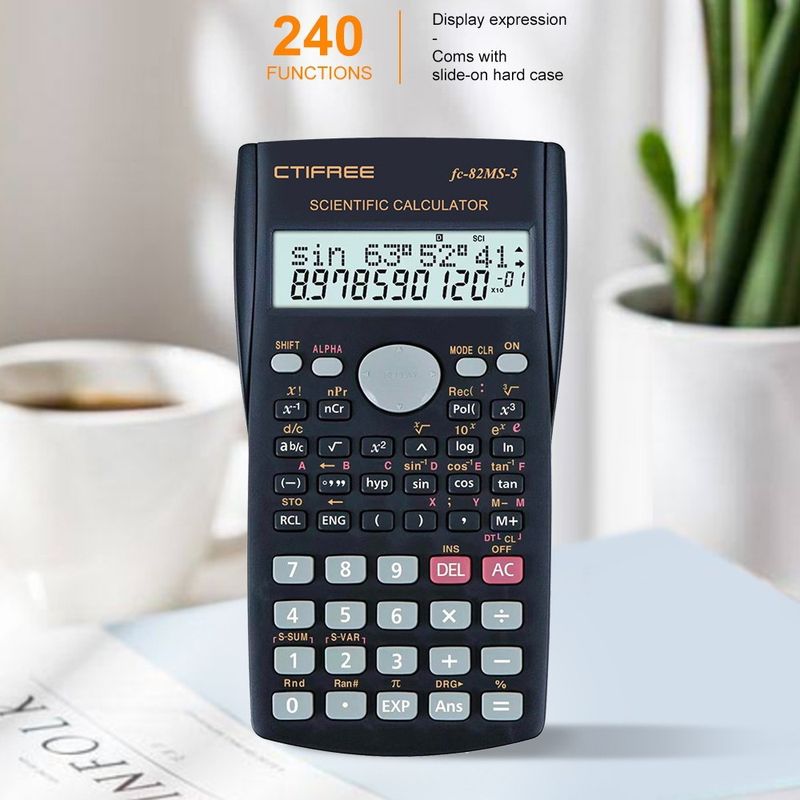 FC82MS-5 Scientific Computer Function Calculator 240 Multifunktsionaalne test alg- ja keskkooliõpilastele_voghion.com