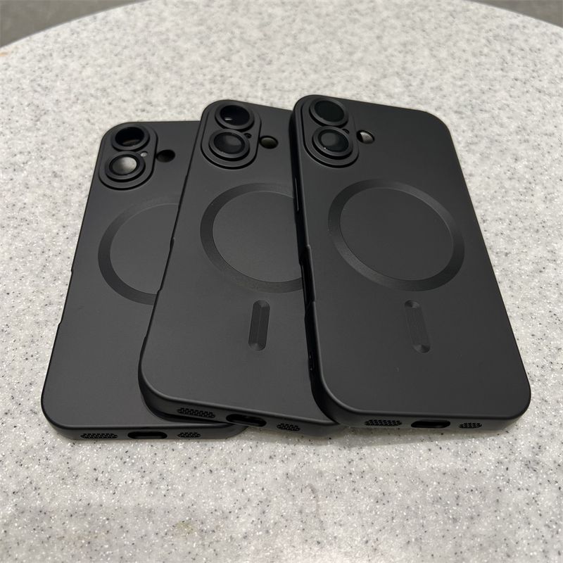 Custodia di ricarica wireless magnetica opaca di lusso per iPhone 16 15 14 Pro Max Plus 13 12 11 XR X XS 7 8 Cover antiurto_voghion.com