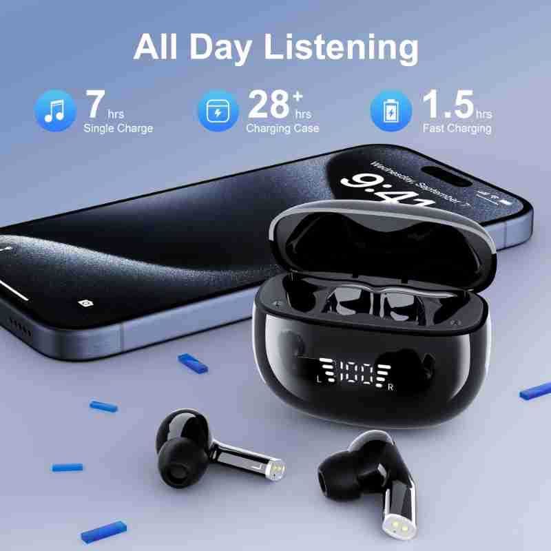 Over-Ear Active Noise Cancelling (ENC) Bluetooth 5.3 TWS Earbuds – Ultra Long Battery Life For Sports & Gaming_voghion.com