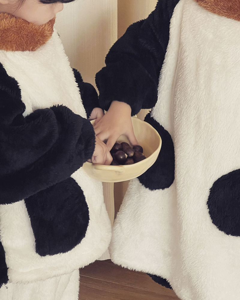 Children's Flannel Pajamas Boys' Fall/Winter Baby Nightgown Kids Girls' Nightdress Coral Velvet Homewear Set_voghion.com