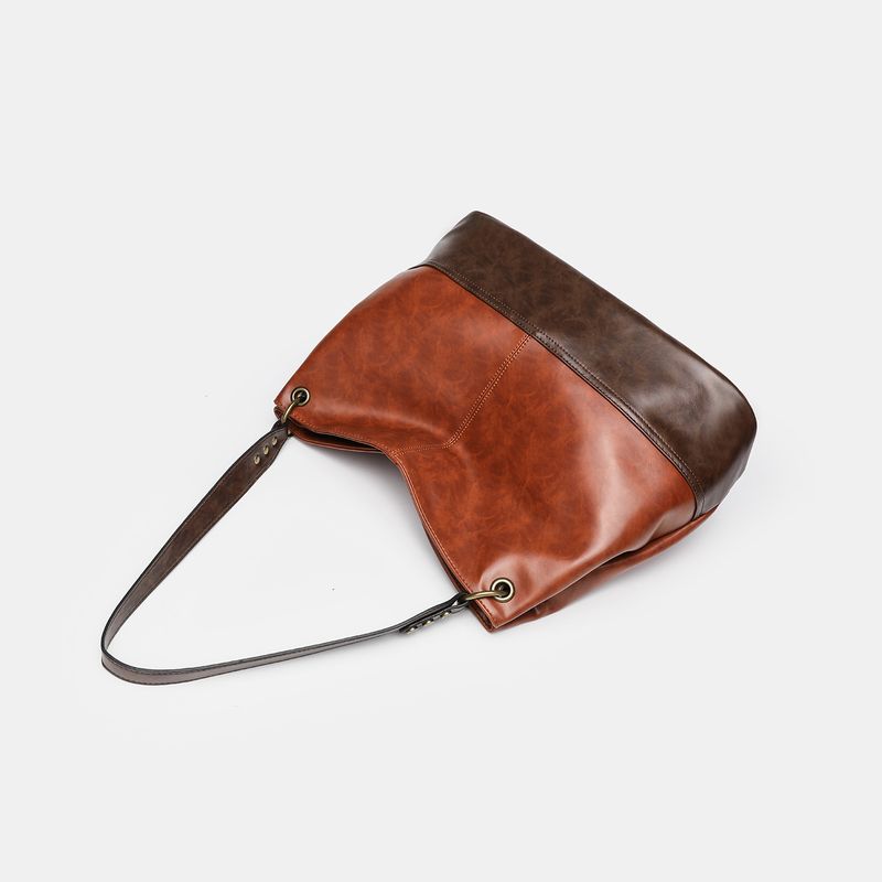 2025 Autumn New Style Women's With Patchwork Zipper, Large Capacity Tote Bag_voghion.com