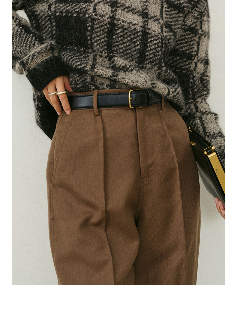 2023 New Hot Selling Top Layer Cowhide Minimalist Gold and Silver Buckle Belt Belt Versatile Narrow Pant Belt_voghion.com