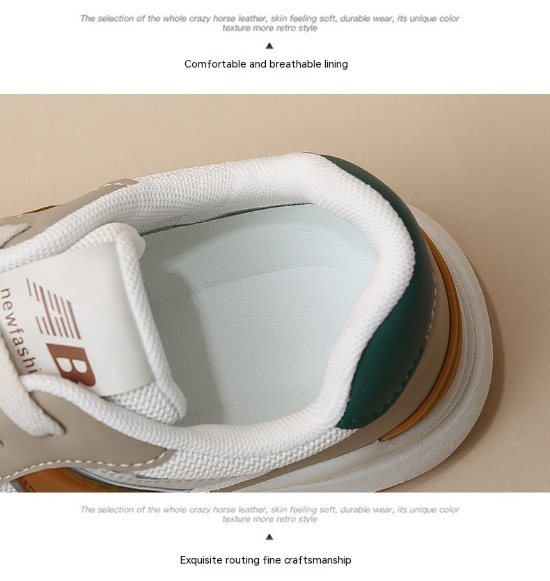 Pantofi sport și de alergare Forrest Gump cu talpă groasă, versiunea coreeană, primăvara/vara 2024, pentru studente, pantofi de zi cu zi pentru tătici_voghion.com