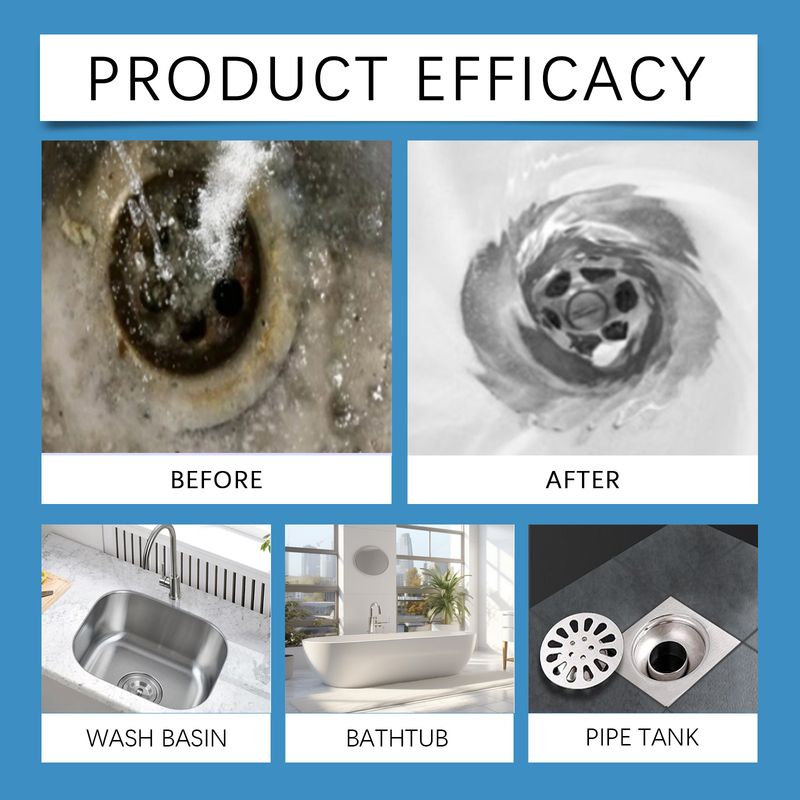 Jue-Fish Pipe Unclogging Effervescent Tablet Kitchen And Bathroom Drain Oil Blockage Dissolving Deodorant Cleaning Effervescent Tablet_voghion.com