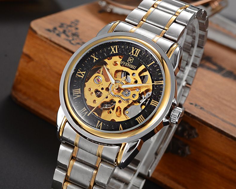 New Fashion Trend Men's Double sided Hollow Fully Automatic Mechanical Watch_voghion.com