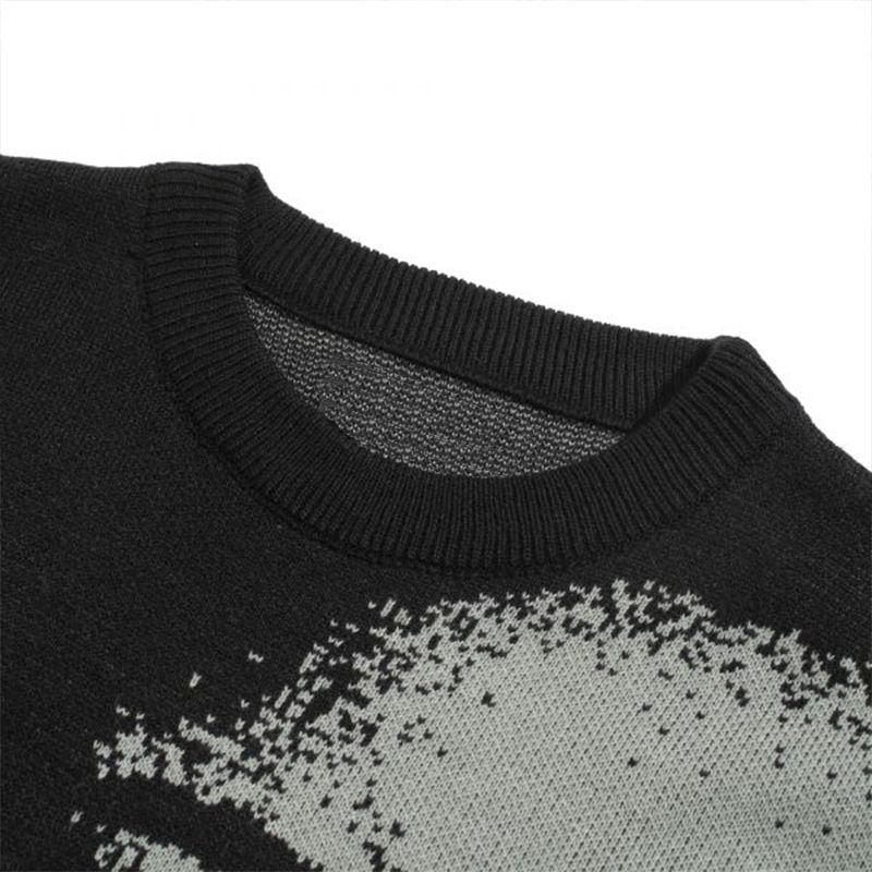 2023 Herbst/Winter Kopfmuster Kapuzen Rundhals Strickpullover Männer und Frauen_voghion.com