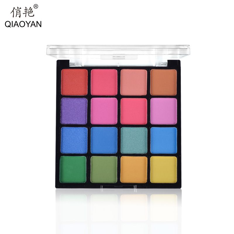 Pretty 16-Color Peach Blossom Pearlescent Palette Earth Color Matte Nude Makeup Beginner Not Easy To Smudge Eyeshadow_voghion.com
