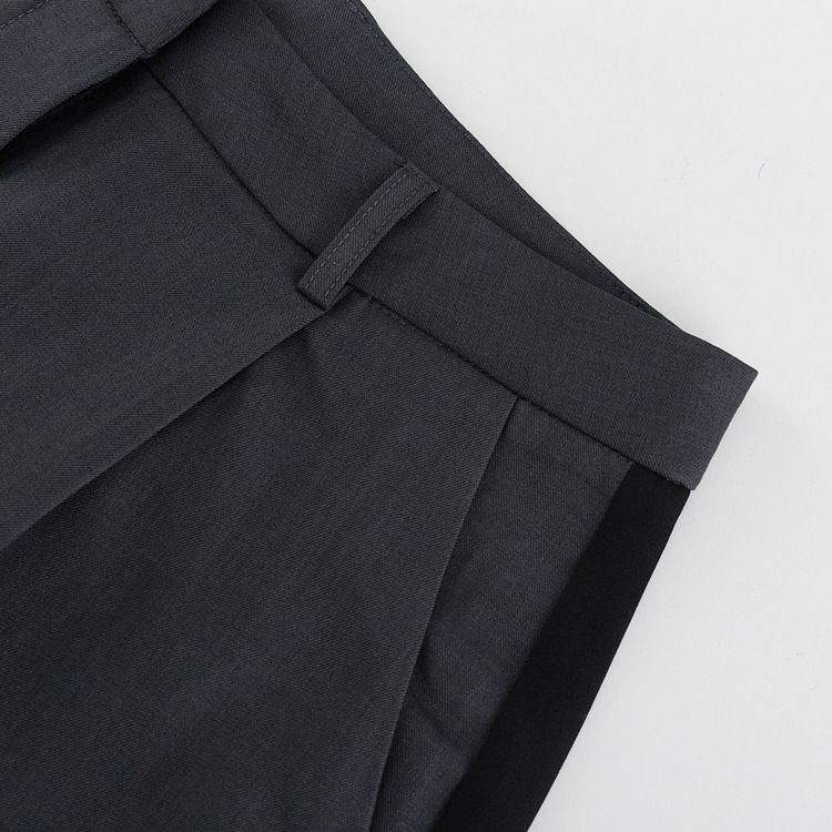 Vêtements pour femmes Tempérament Commuting Costume ample Costume pour femmes Couleur contrastée Veste à revers à manches longues Pantalon à jambe large Costume deux pièces_voghion.com