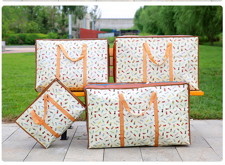 Moving bag woven bag quilt storage bag non-woven thickened portable large capacity moving packing bag luggage bag_voghion.com