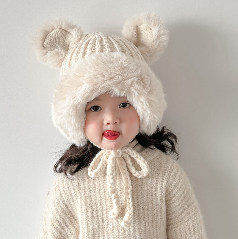 Cappelli per bambini Cappelli invernali per ragazze Pullover Plus Velluto Cappelli per orecchie da bambino per uomo e donna Autunno e inverno Cappelli Lei Feng per bambini spessi e caldi_voghion.com