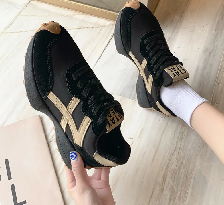 Women's Lightweight Running Shoes: Breathable Lace-Up Sneakers With Versatile Flat Sole 4 84943_voghion.com