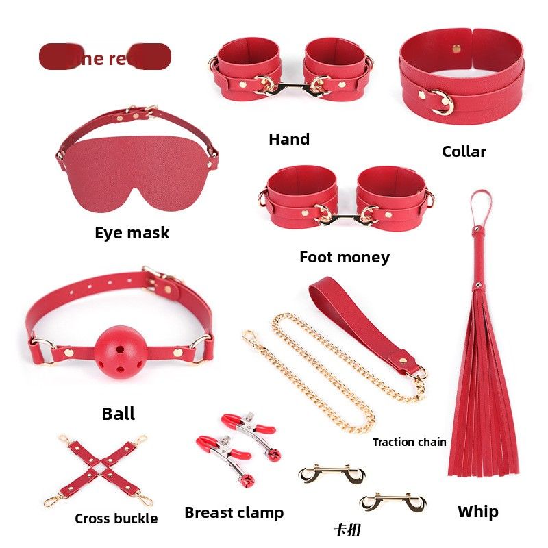 Set di 10 accessori per l'allenamento SM, set SM in pelle, manette sessuali con custodia, prodotti alternativi per adulti_voghion.com