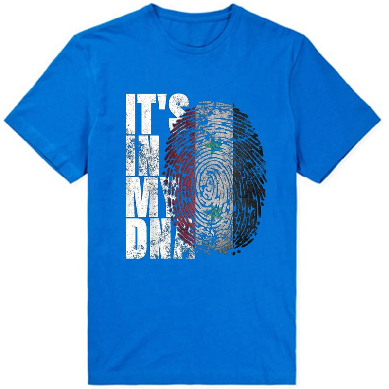 It's in My DNA Syrian Arabs Arabic Gifts Syria Flag Tee Tops Round Neck Short-Sleeve Fashion Tshirt Clothing Basic_voghion.com