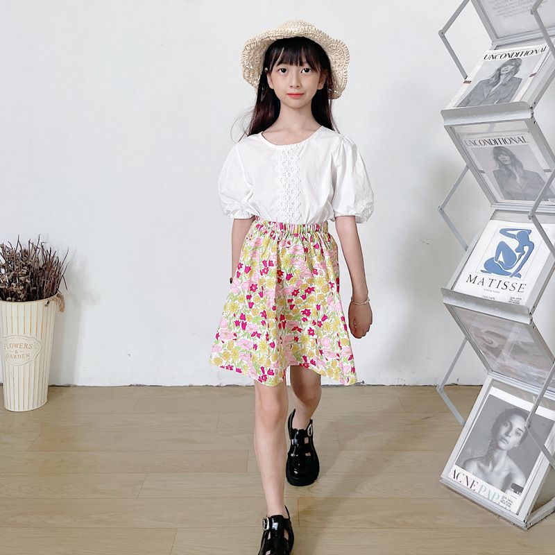 Mutter & Kinder Neue kinder Röcke Mädchen Kleine Blumen Röcke Baby Kleine Blumen Taille Röcke Kleider_voghion.com