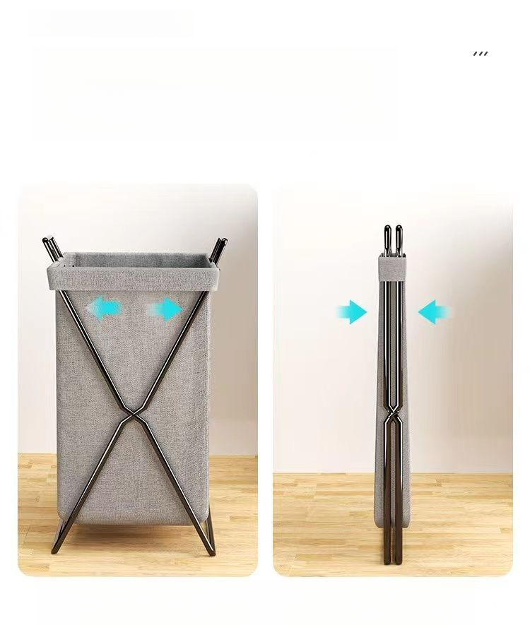 Foldable Net Red Storage Basket Household Dirty Hamper Bathroom Clothes Bin_voghion.com