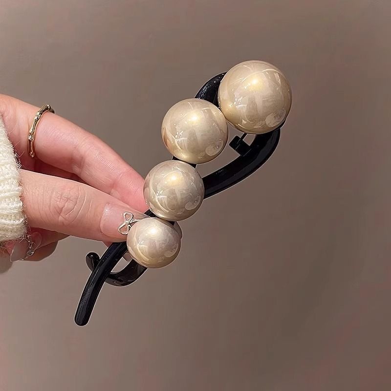 Accessori per capelli di perle di alta qualità da donna 2025, fermaglio per capelli a torsione per la parte posteriore della testa, fascia per capelli con clip dritta e mezza cerniera_voghion.com