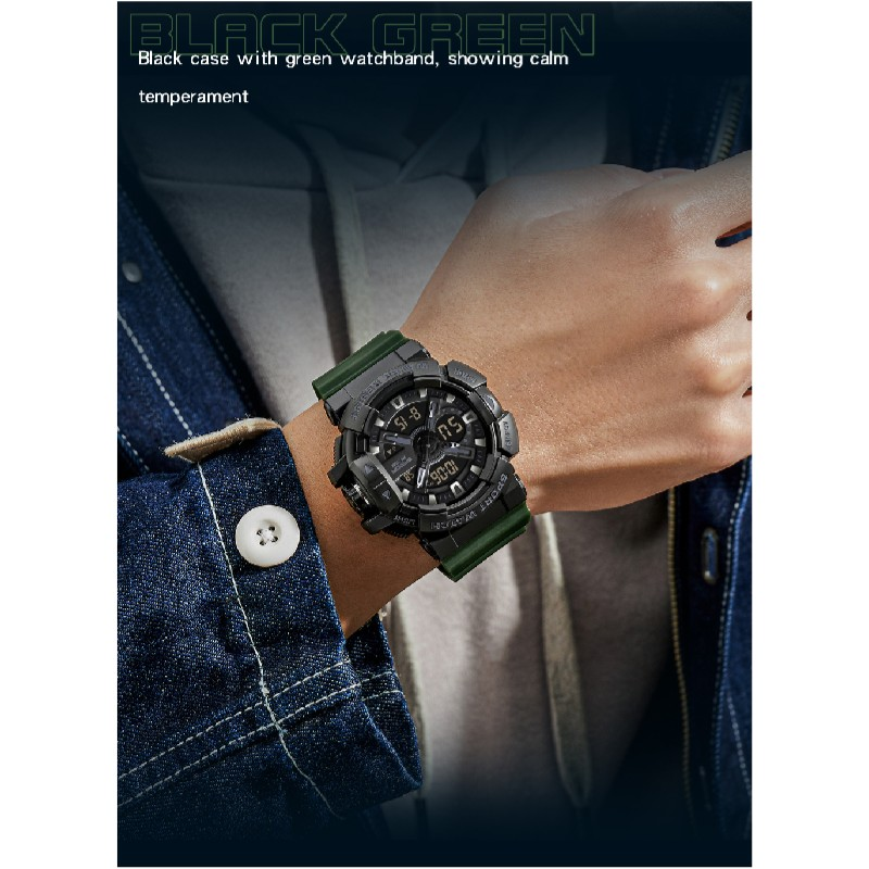 SANDA New Men's Watch Dual Screen Sport 50M Waterproof Digital Watch Quartz Watch Clock Relogio Masculino_voghion.com