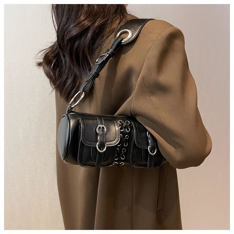 Nei Spicy Girl Ënneraarm fir Pendelen, Héichqualitativ Crossbody-Tasch, Franséisch Stécktasch mat Riemen, eenzeg Schëller, zylindresch_voghion.com