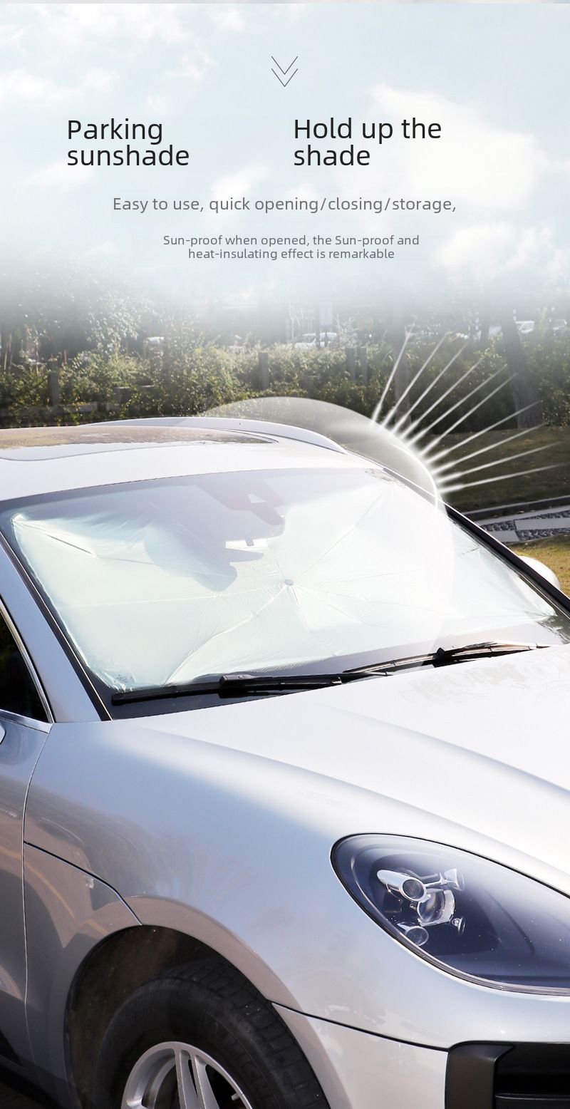 Parasolar auto parbriz față protecție solară auto izolație termică parasolar titan argintiu parasolar vară_voghion.com