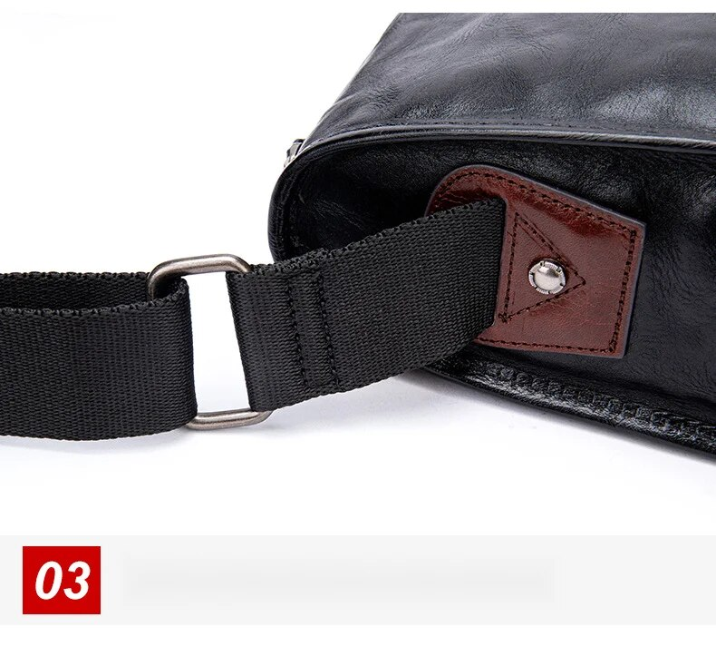 Malinte Head Große Kapazität Casual Fashion Crossbody Leder Hand Grab Muster Single Shoulder Herren Briefträgertasche_voghion.com