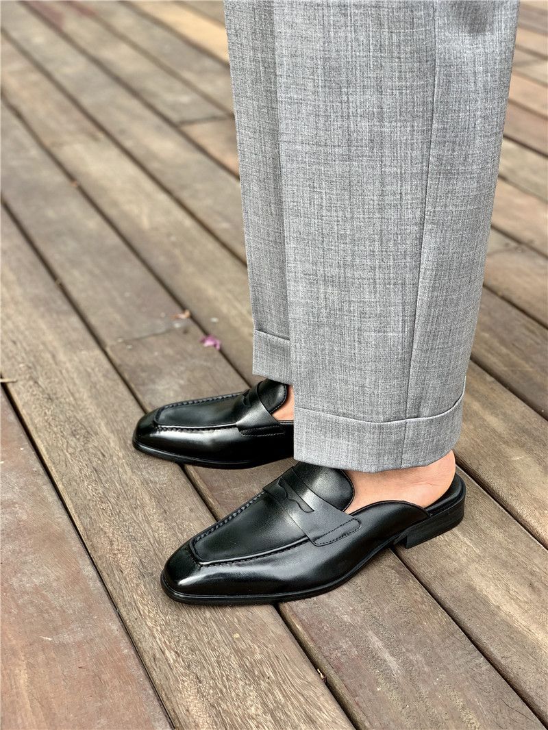 Mules slip-on traspiranti da uomo, scarpe da guida e sandali slide, calzature casual con suola in gomma antiscivolo_voghion.com