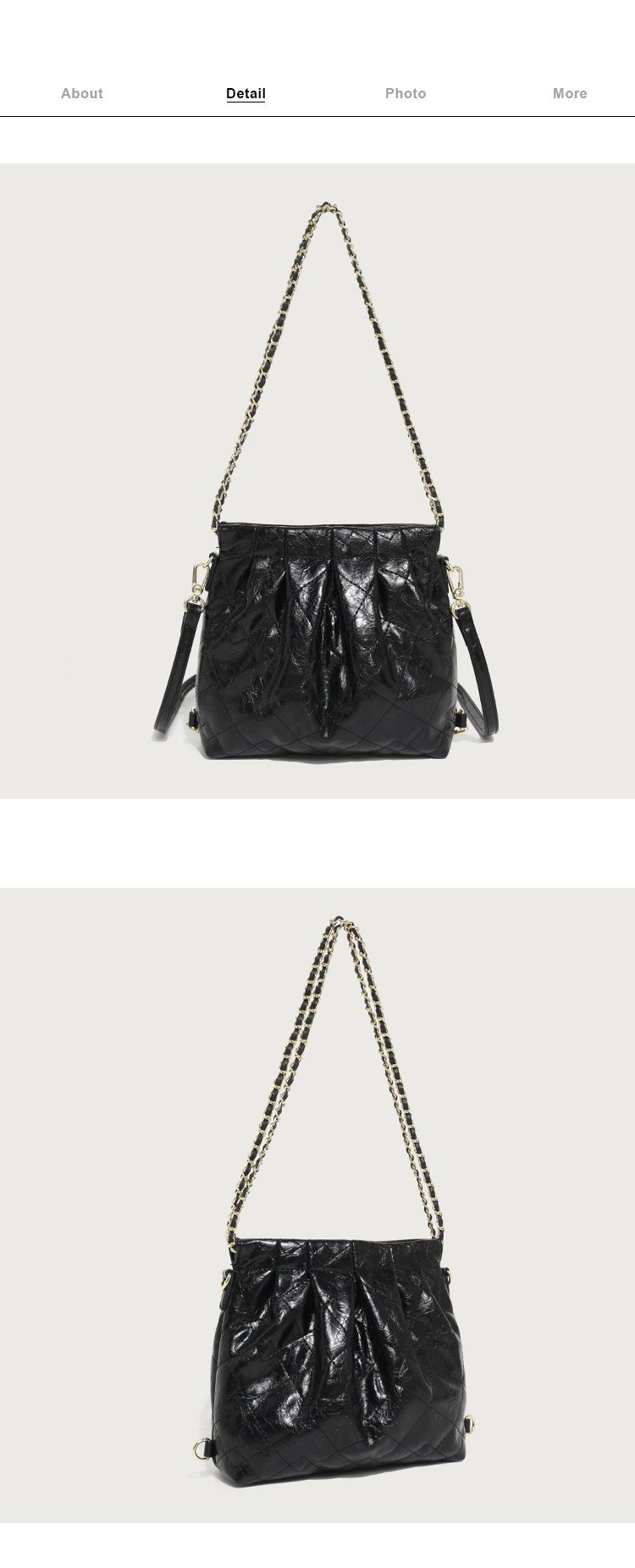 Rhombus chain garbage bag stray bag niche design women's bag new backpack backpack_voghion.com