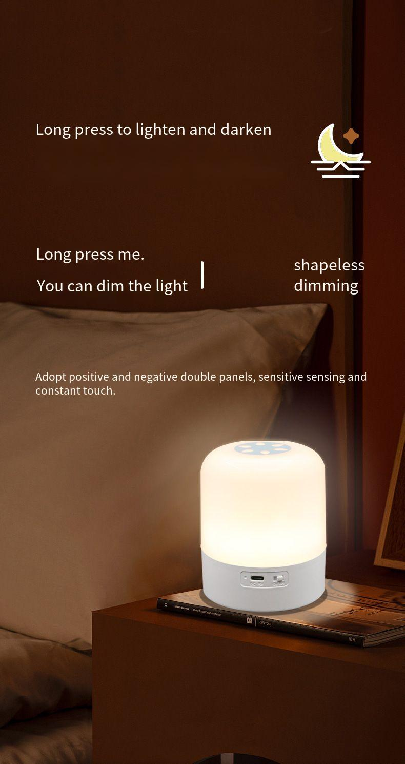 Luce notturna ricaricabile con telecomando touch touch, ausilio per l'alimentazione del bambino, atmosfera per la camera da letto, lampada da comodino_voghion.com