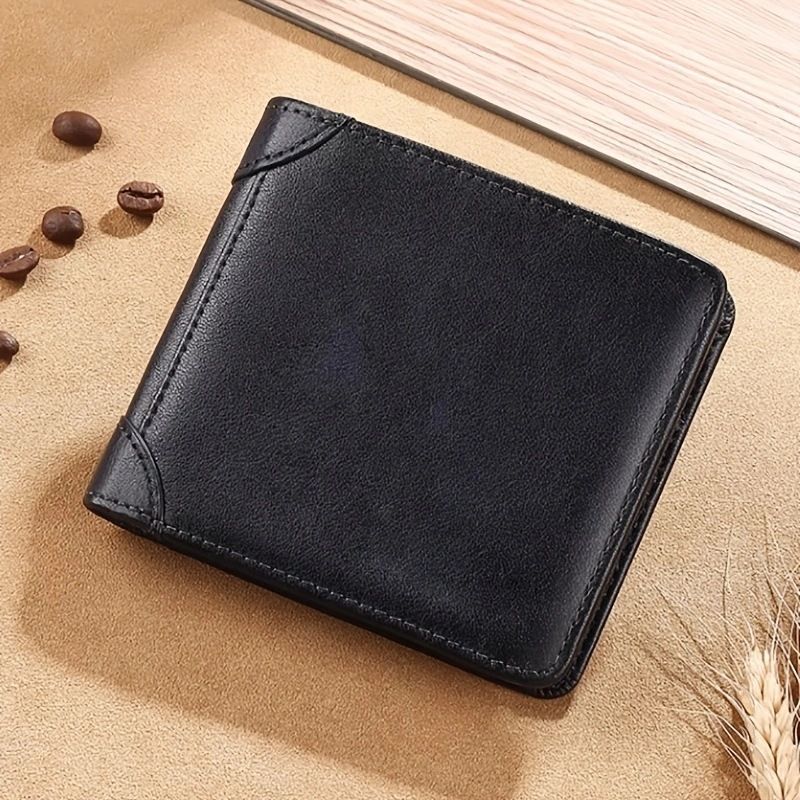 Cartera de cuero genuino antirrobo estilo vertical con 70 % de descuento en la capa superior de piel de vaca para hombre_voghion.com