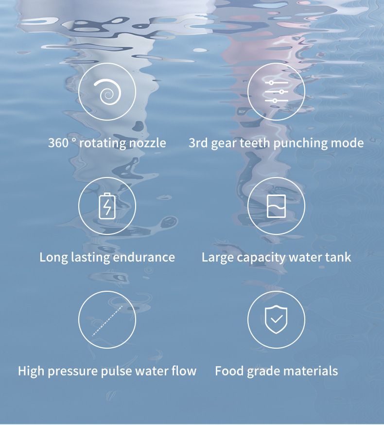 Tragbarer Wasser-Zahnseide-Apparat, Elektrischer Munddusche Für Die Zahnreinigung, Schnurlose Pflege Für Den Heimgebrauch_voghion.com
