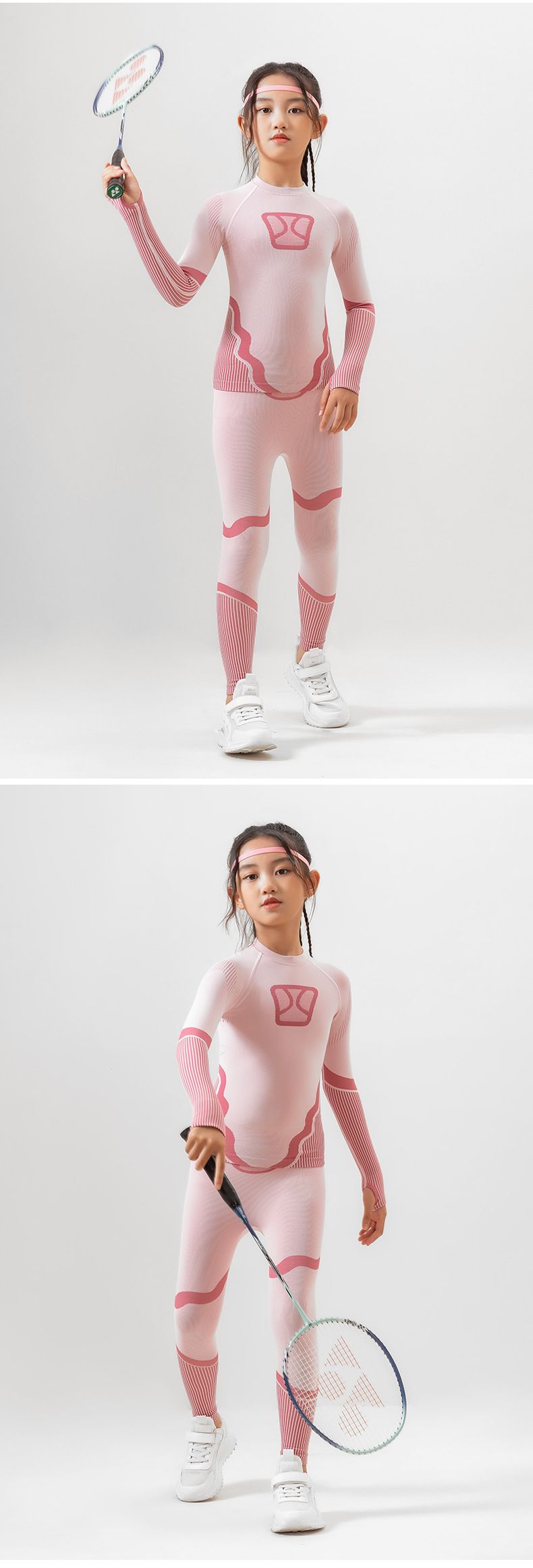 Novo conjunto térmico de inverno para esqui de secagem rápida para crianças, meninos e meninas, ciclismo ao ar livre, corrida, roupa íntima de compressão e calças_voghion.com