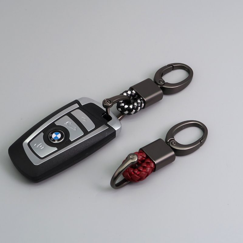 Auto sleutelhanger handgeweven leren touw sleutelhanger_voghion.com