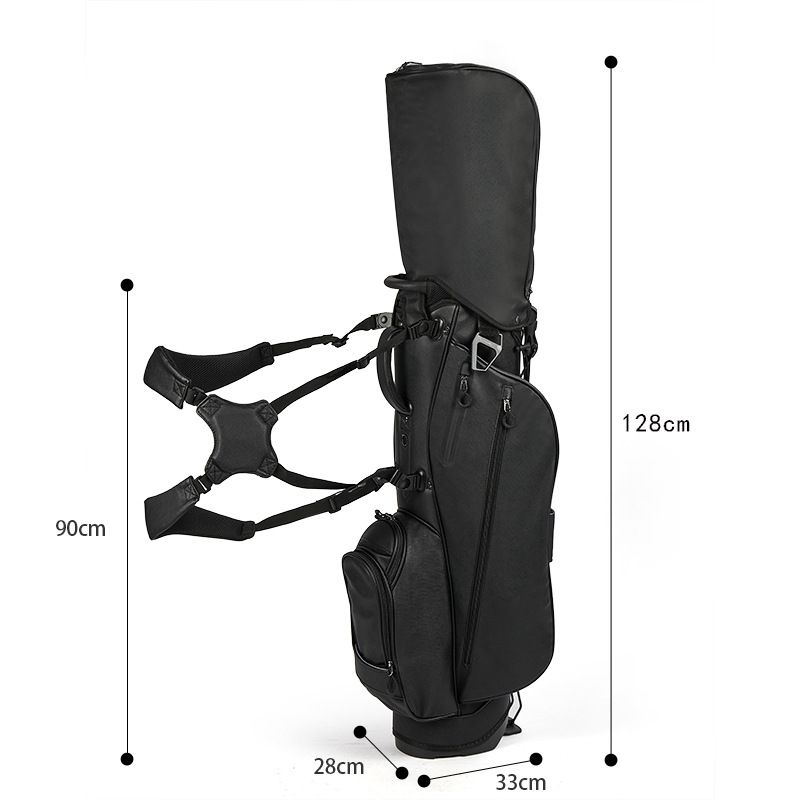 Sac de golf léger en PU, sac de golf étanche avec double bandoulière_voghion.com