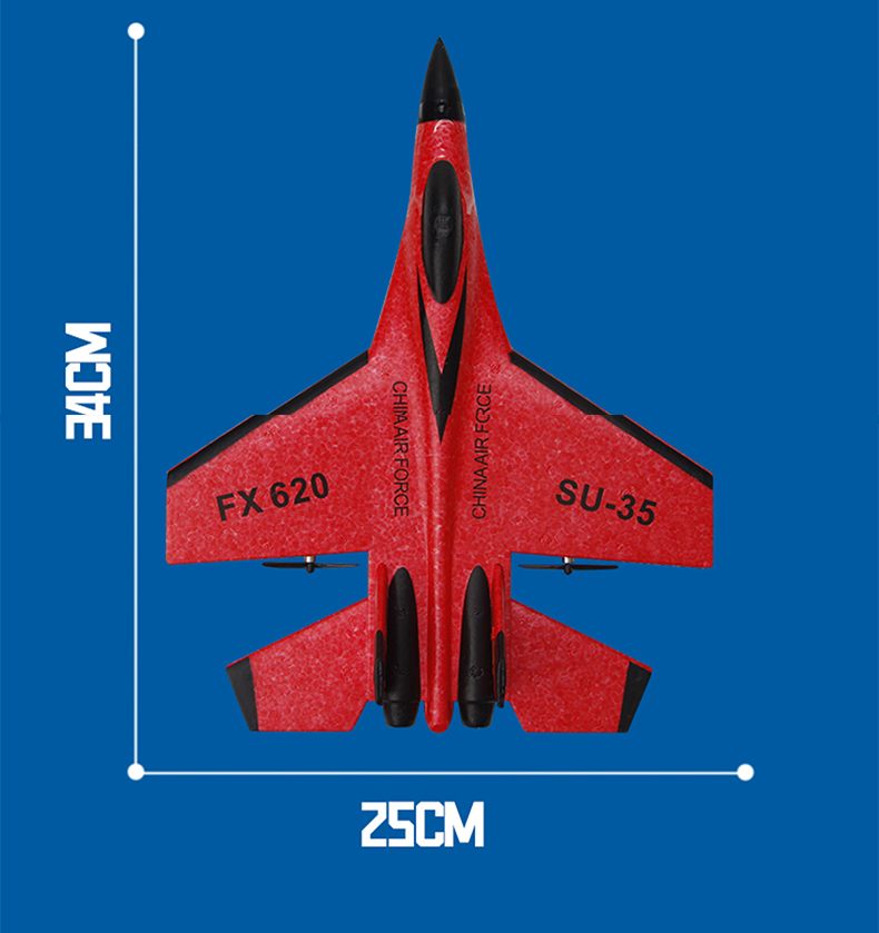 RC Foam Vliegtuig SU-35 Vliegtuig 2.4G Radio Control Zweefvliegtuig Afstandsbediening Gevechtsvliegtuig Zweefvliegtuig Vliegtuig Schuim Jongens Speelgoed voor Kinderen_voghion.com