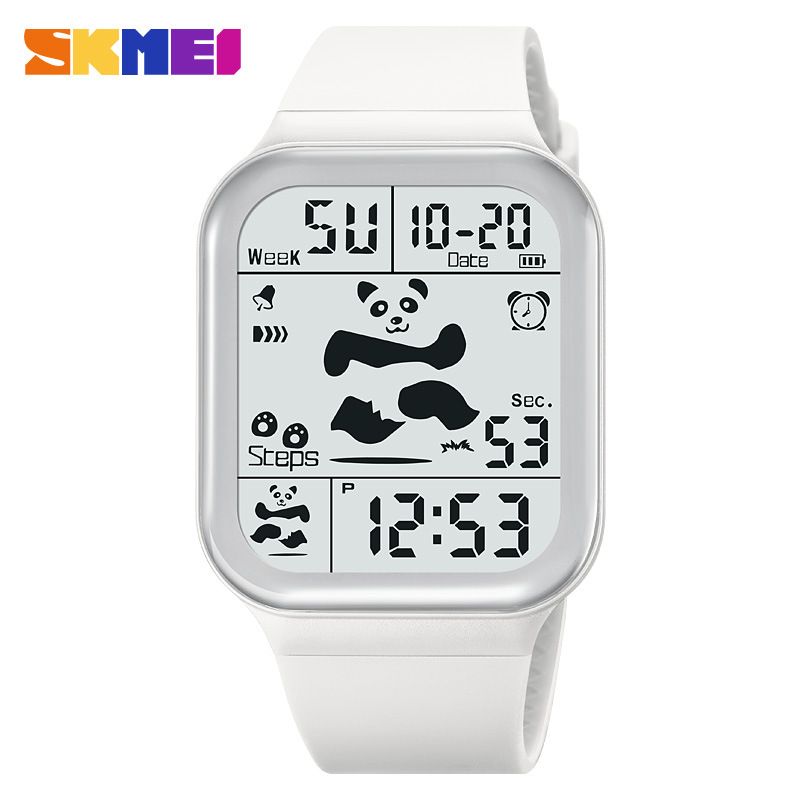 Shikemei Nieuwe Vierkante Multi-kleurige Panda Multifunctionele Sport Waterdichte Internet Celebrity Elektronische Horloge Voor Mannen En Vrouwen_voghion.com