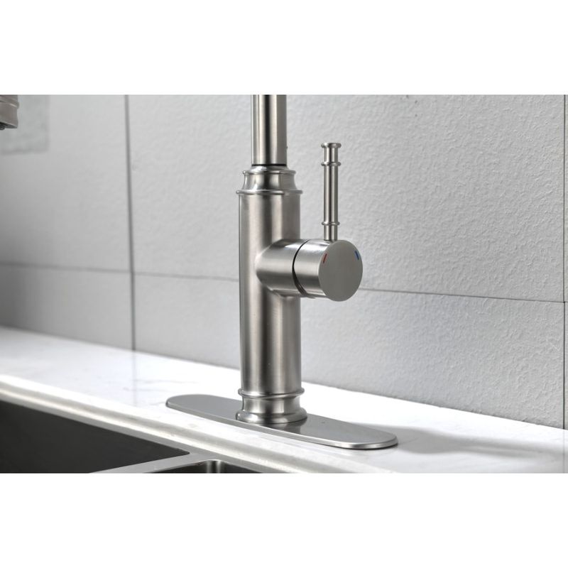 Single High Pull With Steel Down Arc Faucets Out Sink Pull Stainless Sprayer Faucet Level Kitchen Handle Kitchen Single_voghion.com