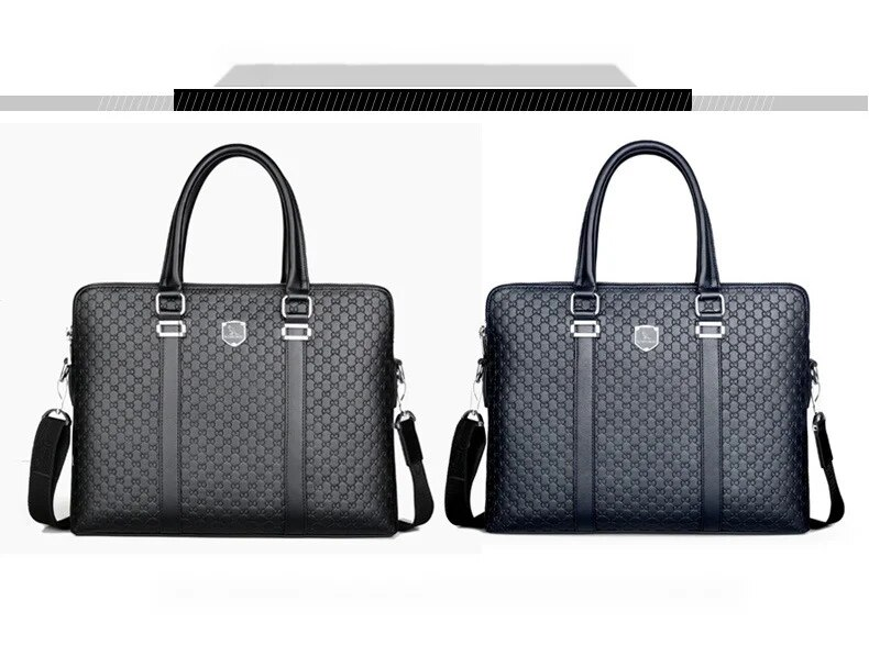 Borsa da lavoro, valigetta a doppio strato, portadocumenti A4 multifunzione per computer per il tempo libero, borsa ufficiale, borsa da uomo alla moda_voghion.com