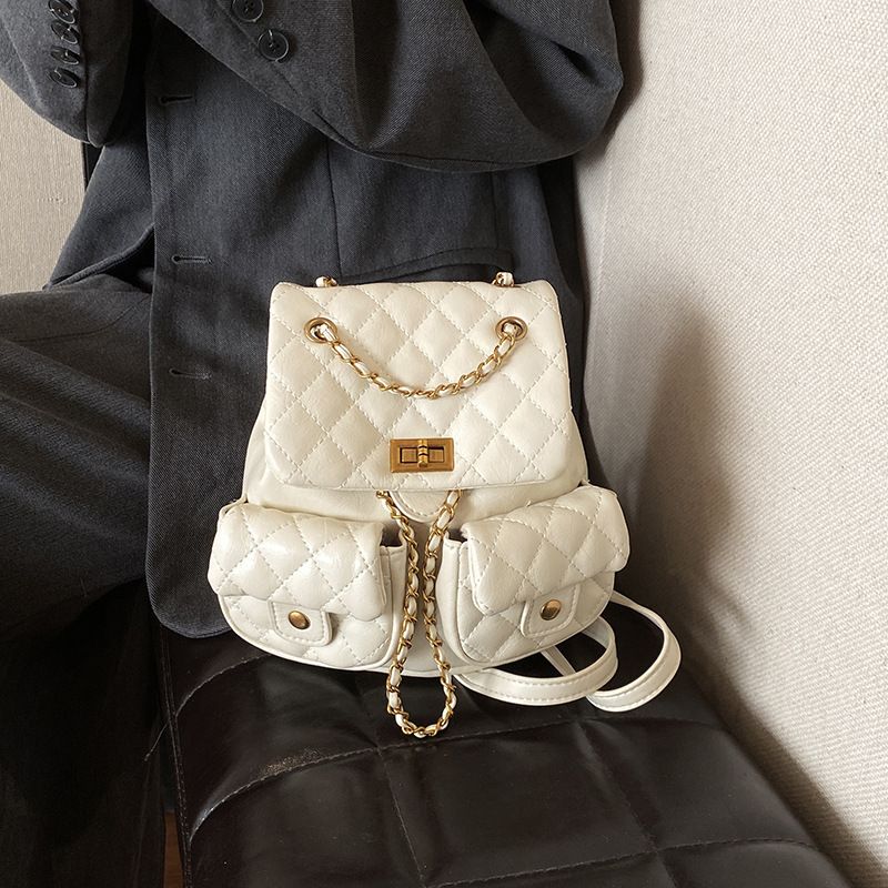 Beibei Shanpin 2024 Sprin New Trendy Korean Edition Versatile East Gate Line Chain Dama Shoulder Backpack Women's_voghion.com