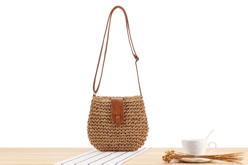 Women's Bags One Piece Of New Paper Rope Woven Small Bag For Seaside Vacation, Beach Photography Messenger Bag, Versatile Forest Style Messenger Bag_voghion.com