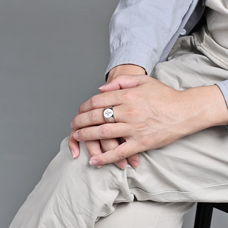 Titanium stalen diamanten kruis ring ring retro high end niche mode sleutel hand sieraden_voghion.com