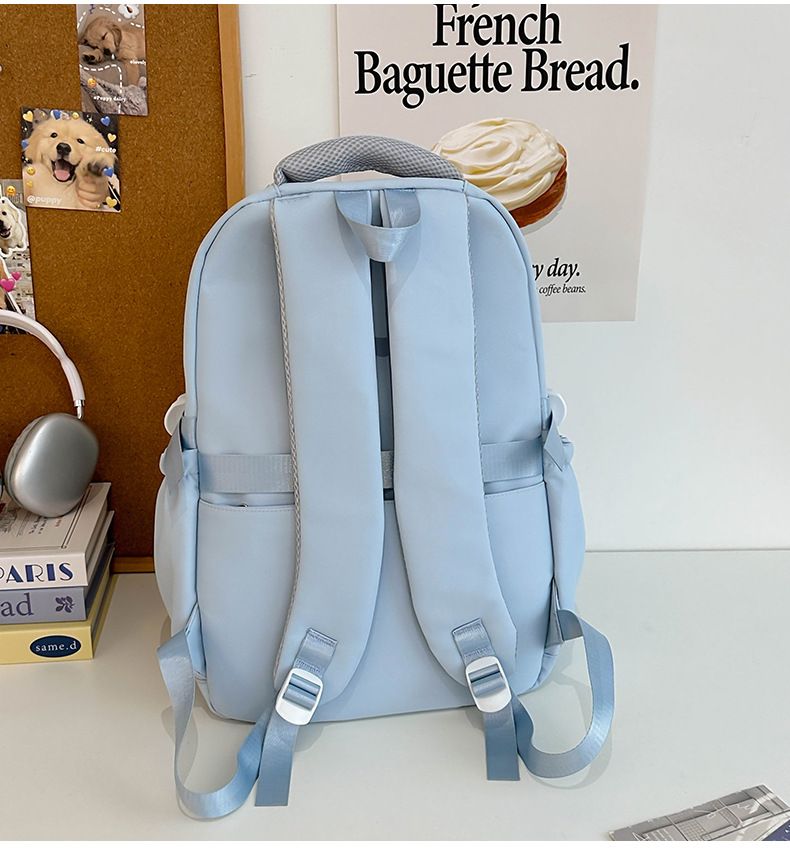 Zaino retrò elegante per adolescenti e adulti - Zaino scolastico in nylon leggero con ampia capacità di 20-35 litri, comode cinghie imbottite, adatto a laptop da 15 pollici_voghion.com