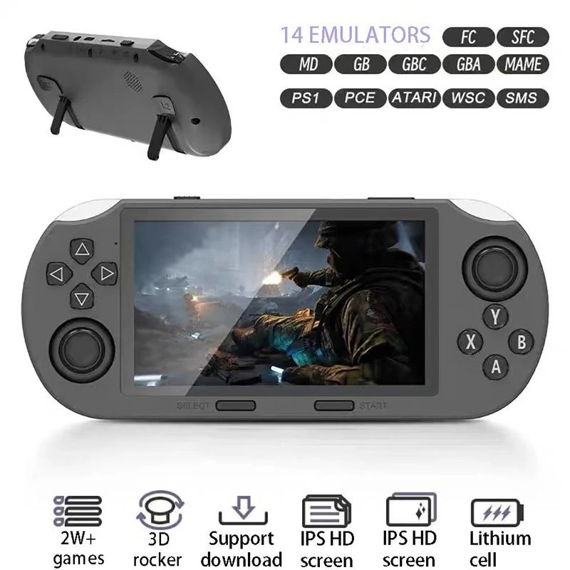 SF3000 Retro Game Handheld Console Speler Emulator 4.5 Inch 64GB 20000 Games_voghion.com