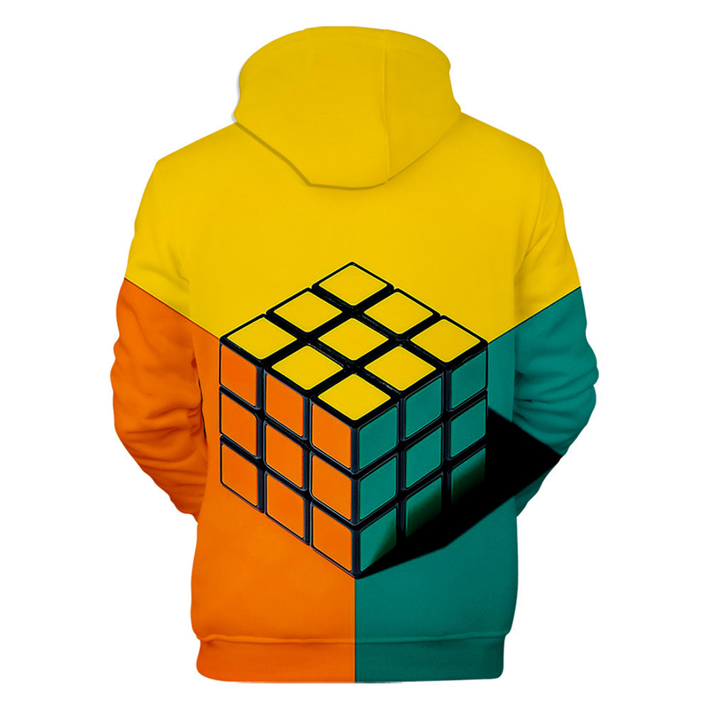 Sonbahar Hp Hop Kapşonlu 3D Rubik Küpü Hoodies Erkek Tişörtü Kadın Unisex Kazaklar Moda Çocuklar Hoody Rahat Erkek_voghion.com