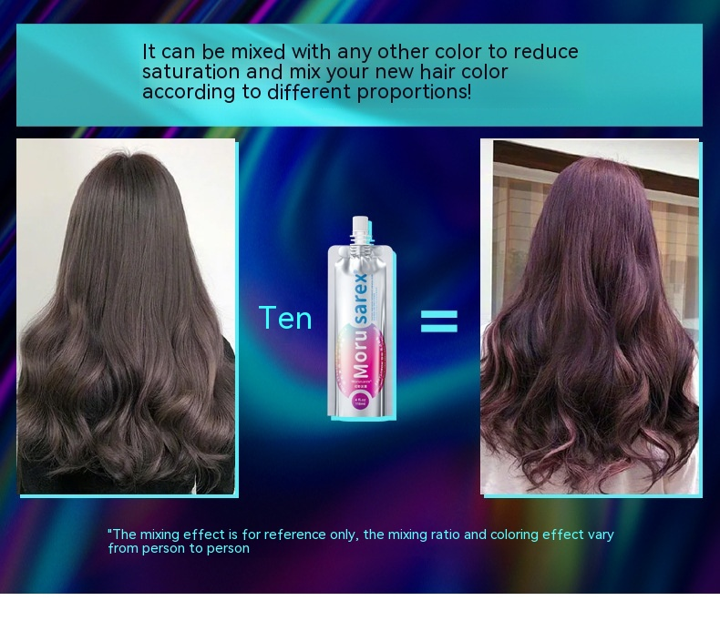 Moru Sarax Crema Mist Pink Rainbow Agente colorante per capelli femminile Pure Plant Soot Blu Nero Argento Grigio_voghion.com