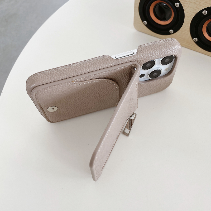 Mobile phone case for iPhone15 mobile phone case Apple 14pro max flip zipper card holder mobile phone case 13/12 women_voghion.com