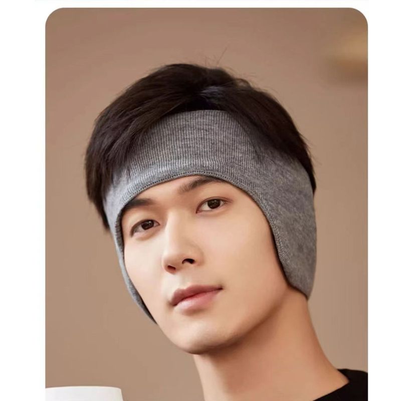 Fascia per capelli autunnale e invernale, per sport all'aria aperta, per ciclismo, calda, a doppio strato, in pile antivento, spessa e delicata sulla pelle_voghion.com