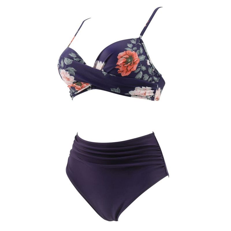 bikini Multicolor Leopard Print High Waist Tight Sexy Bikini_voghion.com