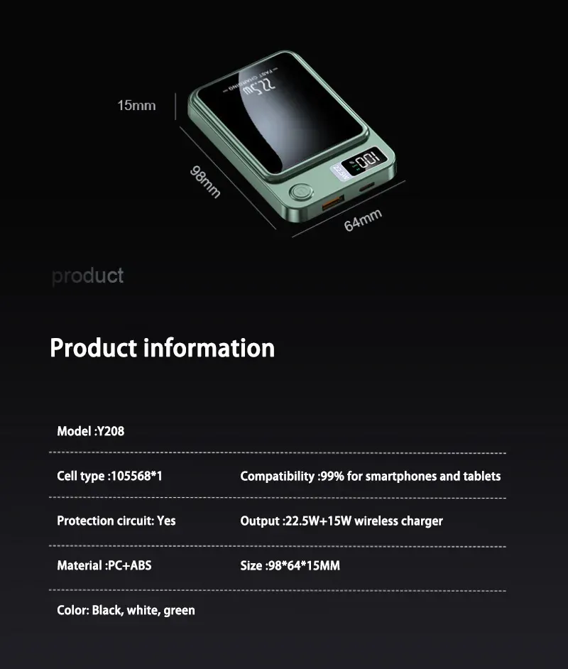 OnePlus Magnetic Wireless 30000mAh Power Bank Schnellladegerät Mag Safe Tragbarer Zusatzakku für iPhone Samsung_voghion.com