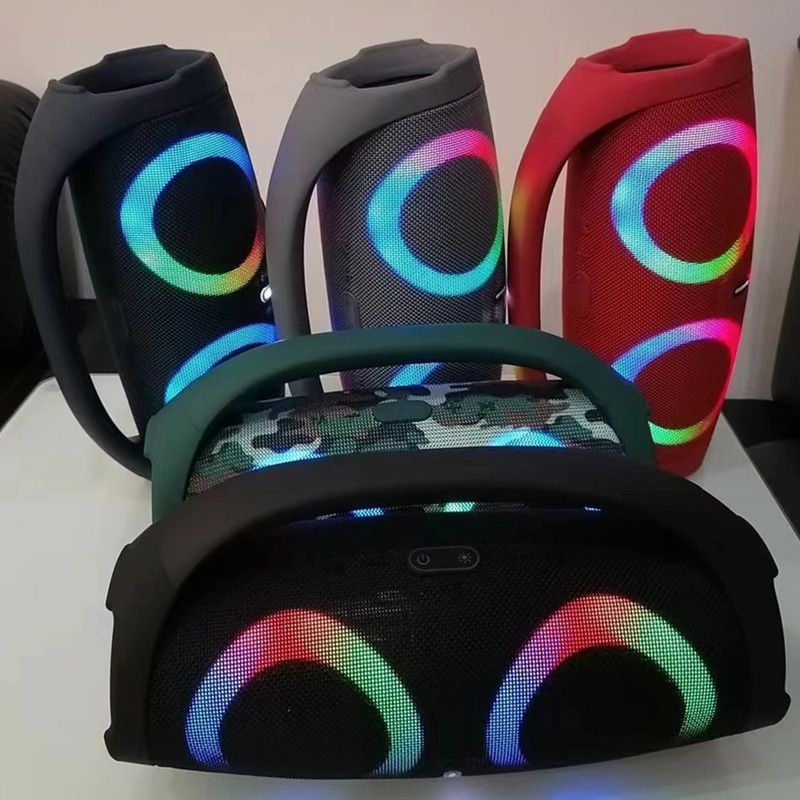 Výkonný Bluetooth reproduktor Přenosný RGB Barevné světlo Voděodolný Bezdrátový Subwoofer 360 Stereo Surround Tws FM Boombox_voghion.com